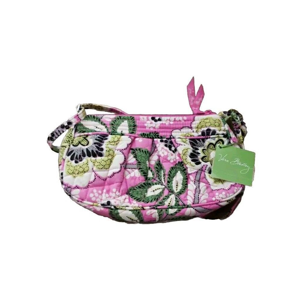 Vera Bradley Priscilla Frannie Small Crossbody Purse Pink Floral Spring Summer